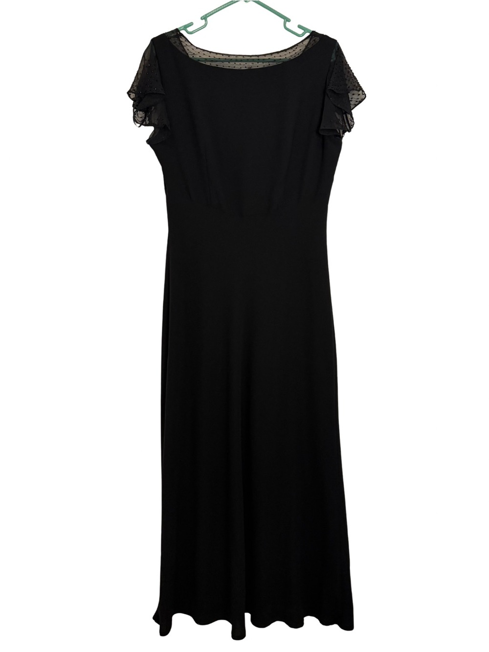 Scarlett Black Sheer Cap Sleeve Maxi Dress - Picture 2 of 4